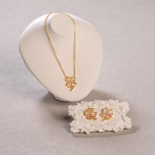 Fortune Four-Leaf Clover Jewelry Set