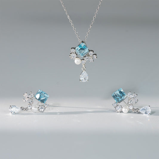 Celestial Dew Jewelry Set – Sky Blue