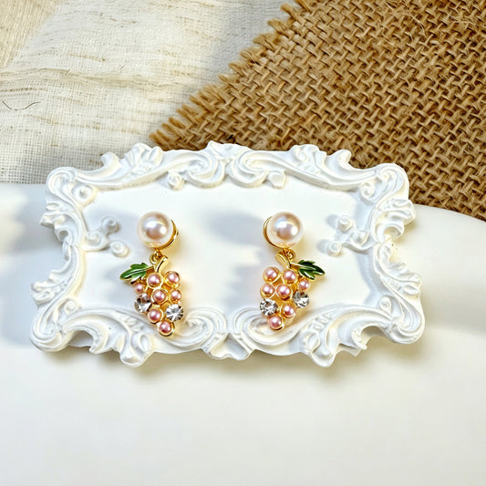 Sweet Grape Pearl Jewelry Set