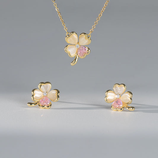 Fortune Four-Leaf Clover Jewelry Set