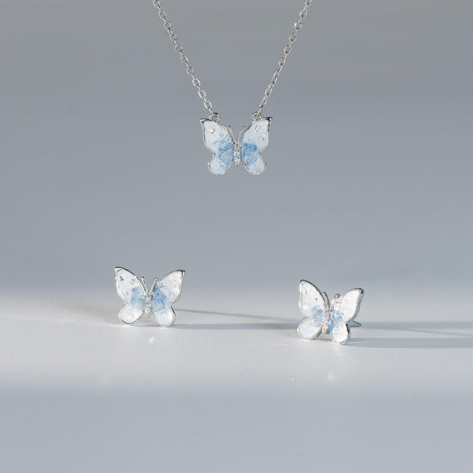 Azure Butterfly Jewelry Set