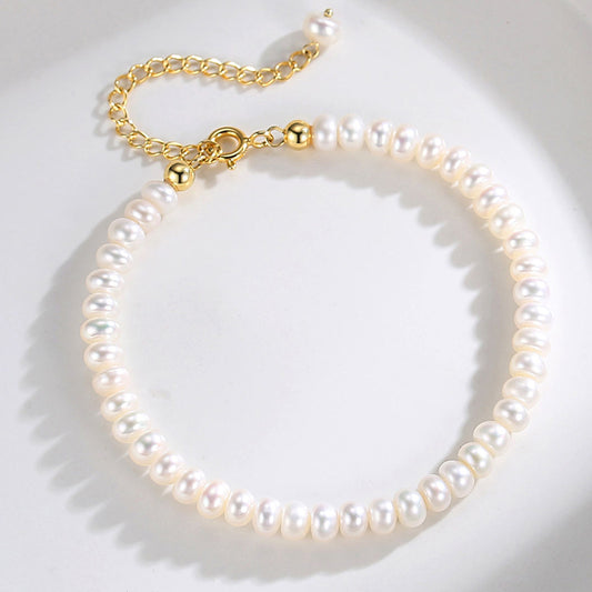 Classic Minimalist Pearl Beaded Bracelet