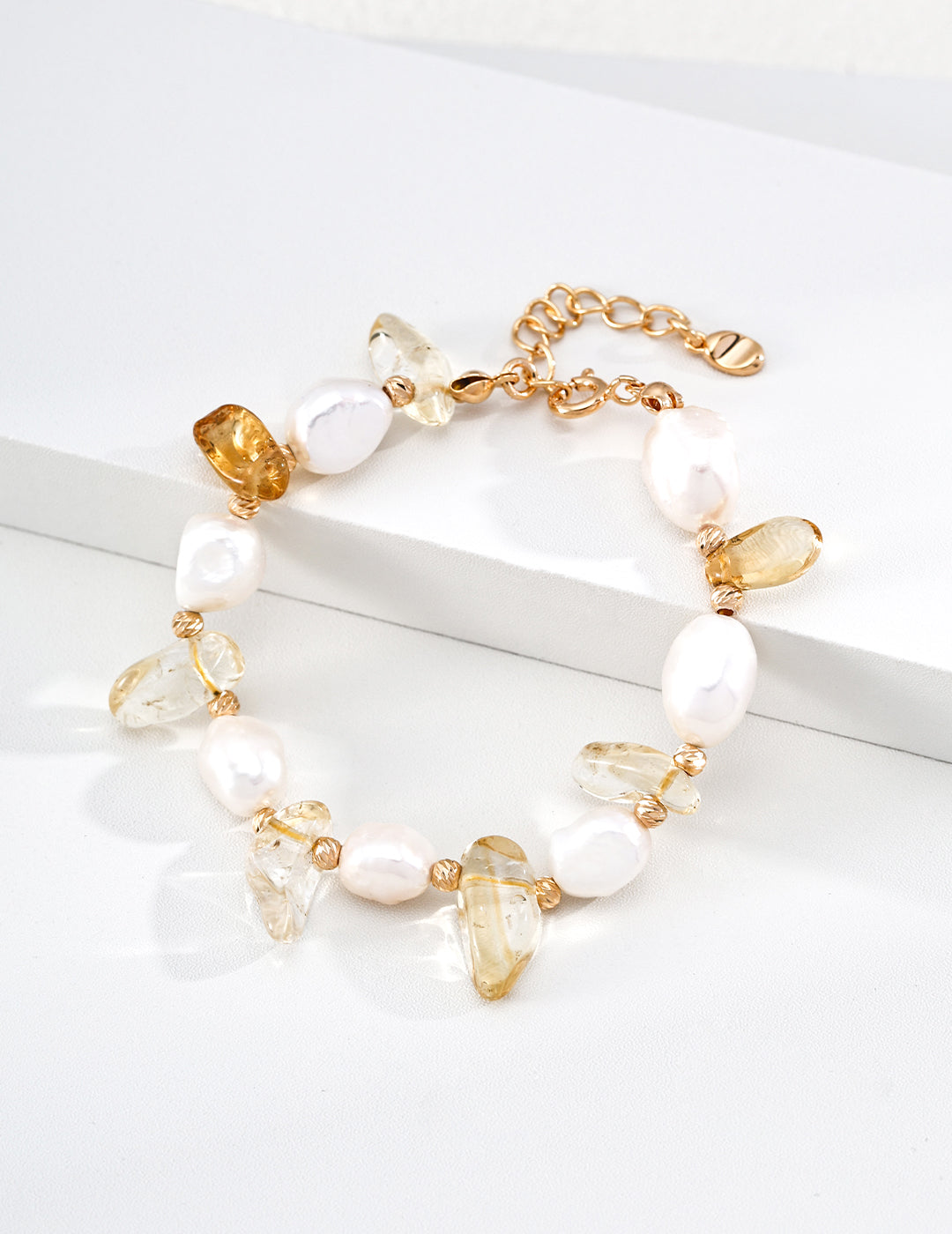 Vintage Gold Natural Pearl & Crystal Bracelet