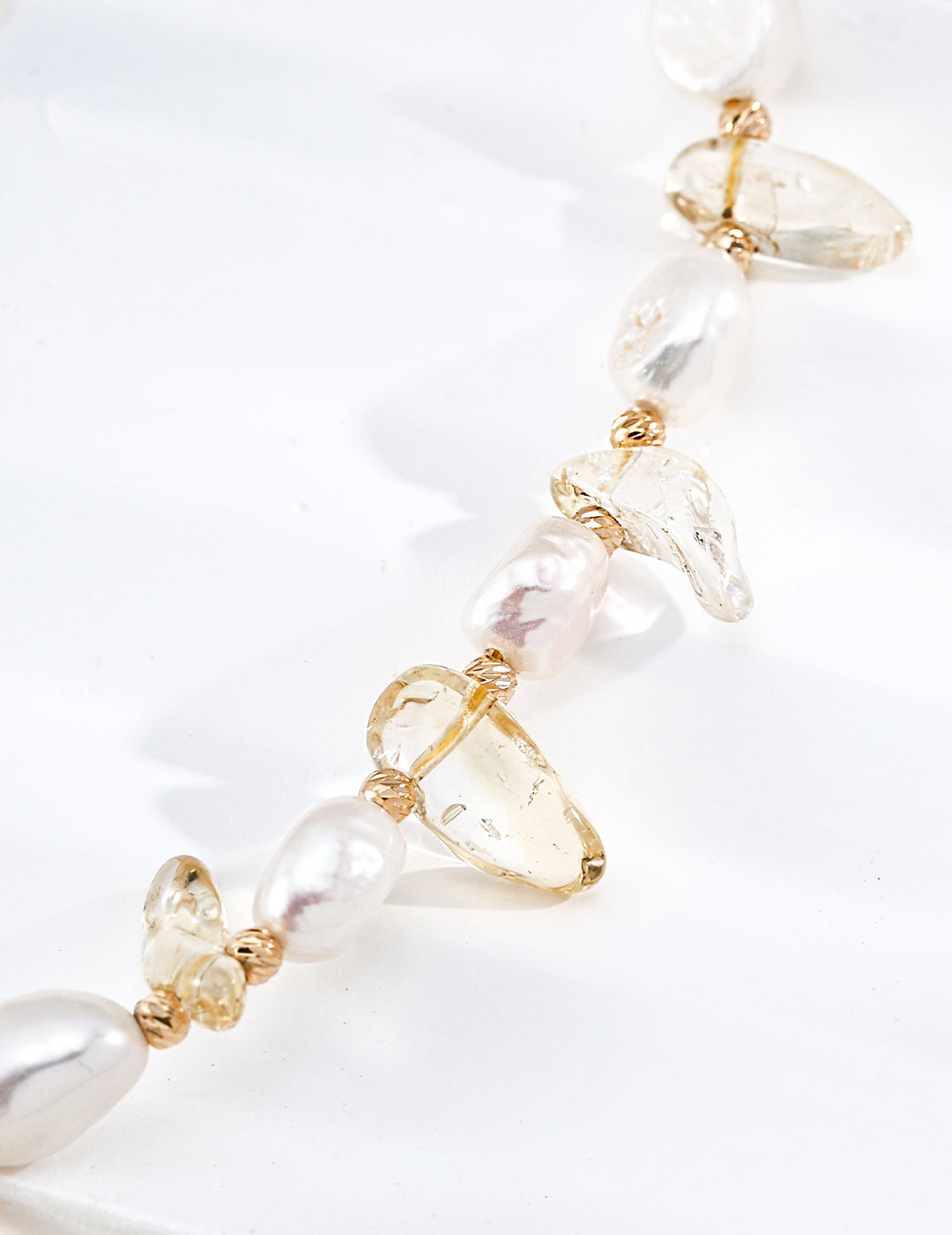 Vintage Gold Natural Pearl & Crystal Bracelet