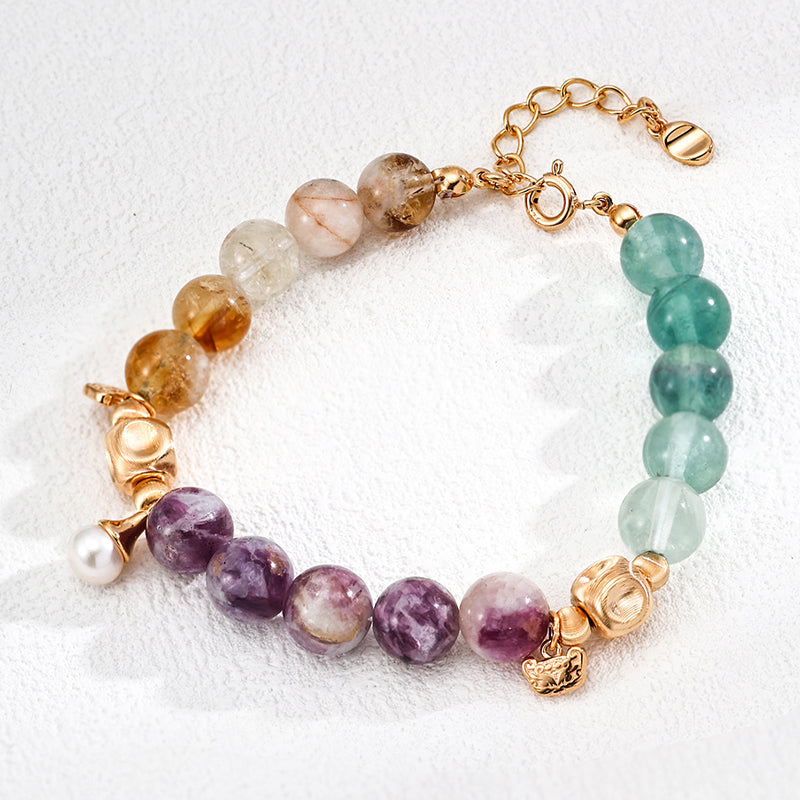 Natural Healing Crystal Gradient Bracelet