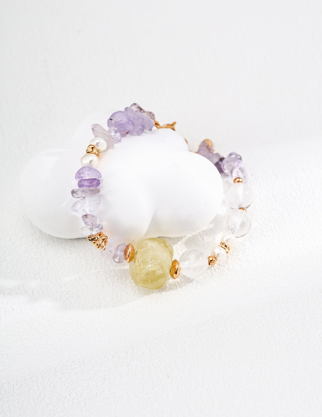Natural Amethyst & Citrine Healing Crystal Bracelet