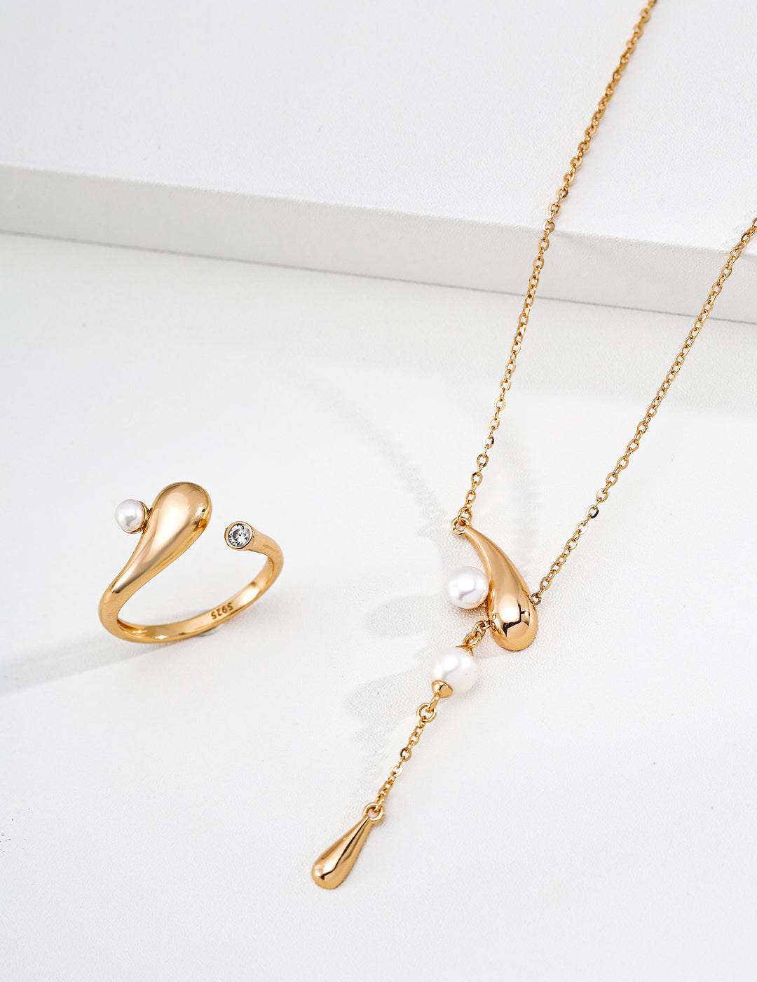 Natural Pearl Lariat Y-Necklace