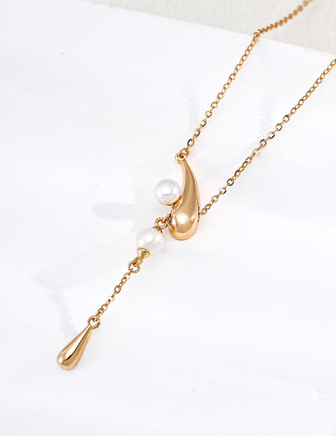 Natural Pearl Lariat Y-Necklace