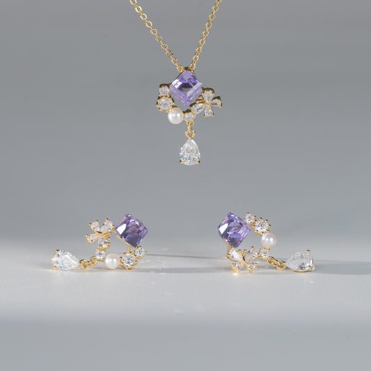 Celestial Dew Jewelry Set – Lavender