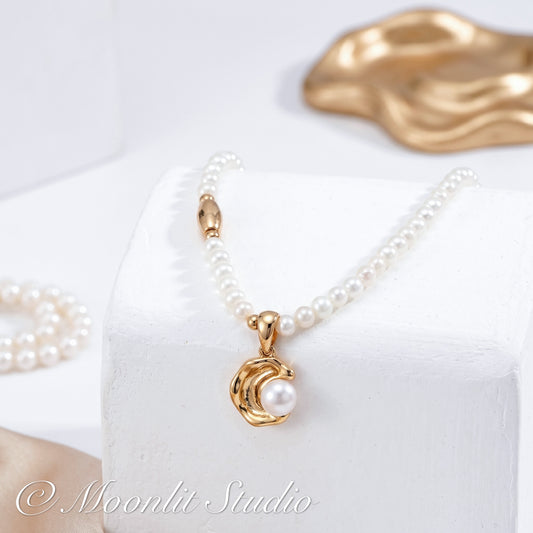 Moon & Dream Natural Pearl Choker Necklace